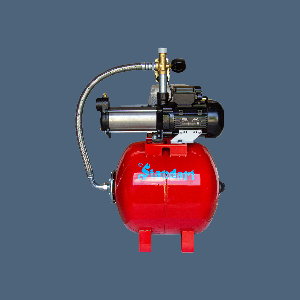  Standart Sbm90/5 - 80 Lt Yatık Tanklı Hidrofor 2,2 Kw 